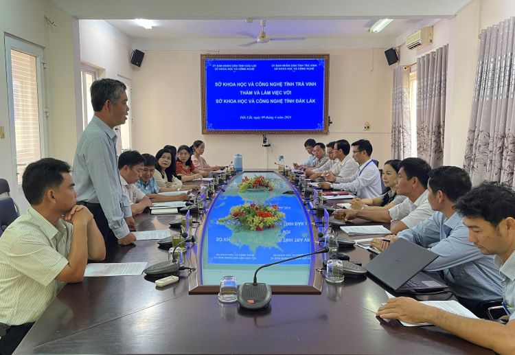 Đoàn công tác Sở Khoa học và Công nghệ tỉnh Trà Vinh thăm và làm việc với Sở Khoa học và Công nghệ tỉnh Đắk Lắk