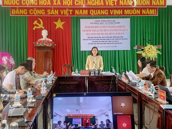 Nghiệm thu dự án ứng dụng công nghệ nuôi trồng nấm Đông trùng hạ thảo