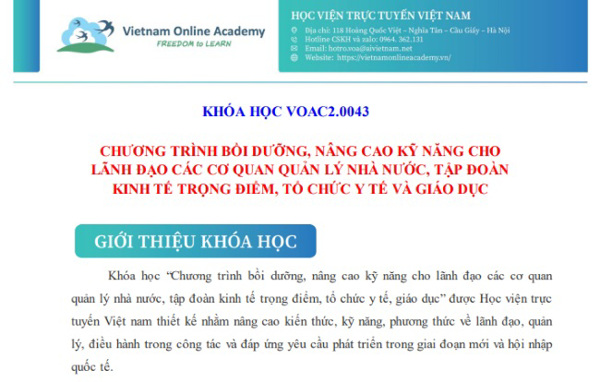 Chương trình Hợp tác chuyển đổi số trong công tác đào tạo, bồi dưỡng và tập huấn cán bộ, công chức giai đoạn 2021–2025