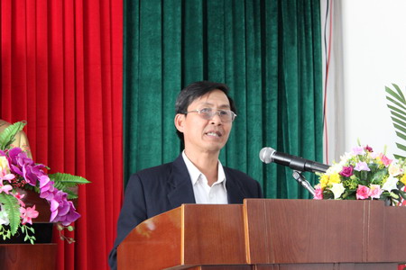 Đồng chí Trịnh Đức Minh - Phó Giám đốc Sở KH&CN Đắk Lắk phát biểu tại buổi lễ