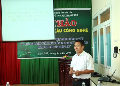 TS Nguyễn Xuân An – GV Trường ĐH Tây Nguyên giới thiệu về SXNN có chứng nhận