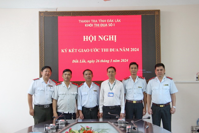 Khối thi đua số I ngành thanh tra tỉnh Đắk Lắk ký kết giao ước thi đua năm 2024