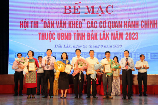 Bế mạc Hội thi "Dân vận khéo" các cơ quan hành chính thuộc UBND tỉnh Đắk Lắk năm 2023