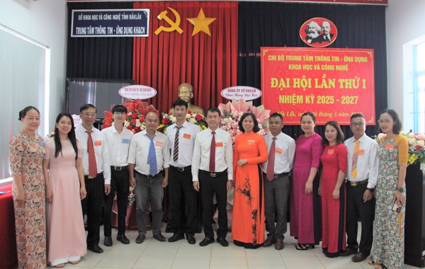 Đại hội Chi bộ Trung tâm Thông tin - Ứng dụng Khoa học và Công nghệ lần thứ I, nhiệm kỳ 2025 - 2027