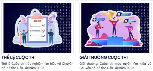 Thể lệ và giải thưởng Cuộc thi trắc nghiệm tìm hiểu về chuyển đổi số tỉnh  Đắk Lắk năm 2025