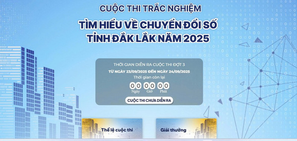 Kết quả Đợt 2 Cuộc thi trắc nghiệm tìm hiểu về Chuyển đổi số tỉnh Đắk Lắk 