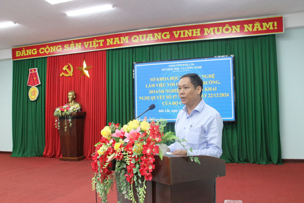 Sở Khoa học và Công nghệ tỉnh Đắk Lắk làm việc với các Trường, Viện, cơ quan, tổ chức, đơn vị trên địa bàn tỉnh về triển khai Nghị quyết số 57-NQ/TW của Bộ Chính trị
