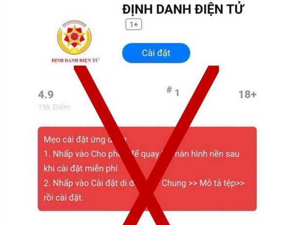 Cảnh báo thủ đoạn lừa đảo cài ứng dụng VNeID giả mạo