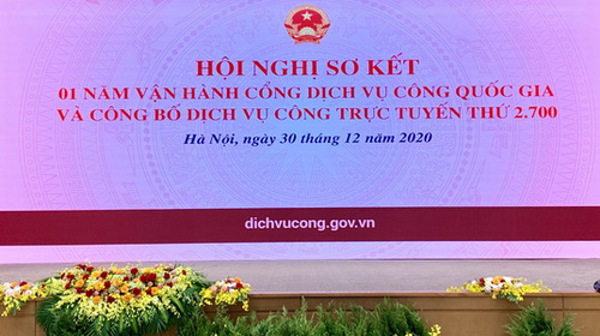 Hội nghị sơ kết 01 năm vận hành Cổng Dịch vụ công quốc gia và công bố dịch vụ công trực tuyến thứ 2.700