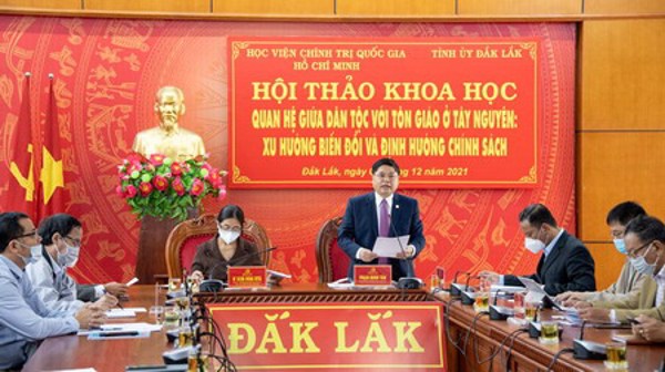 Hội thảo khoa học Quan hệ giữa dân tộc với tôn giáo ở các tỉnh Tây Nguyên