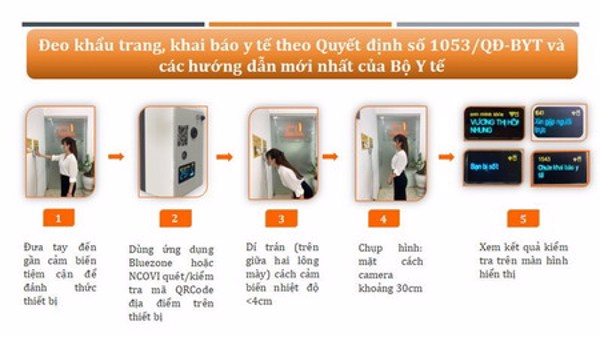 ‘Mắt thông minh’ giúp đo thân nhiệt, khai báo y tế chỉ mất 10 giây