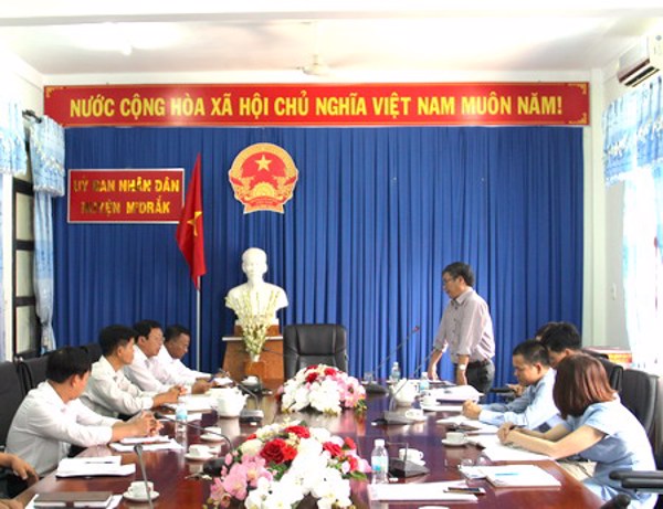 Sở Khoa học và Công nghệ làm việc với UBND Huyện M’Đrắk về hoạt động KH&CN trên địa bàn huyện