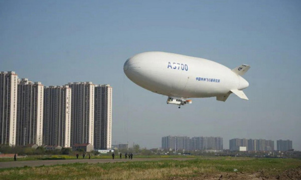 Tàu bay dạng khí cầu tốc độ 100 km/h của Trung Quốc