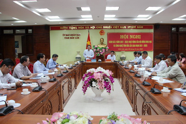 Hội nghị đánh giá 2 năm hoạt động của Hội đồng Khoa học và Công nghệ tỉnh Đắk Lắk giai đoạn 2021 - 2025