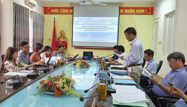 Hội đồng nghiệm thu đề tài: "Đánh giá thực trạng, nhu cầu và đề xuất các giải pháp thúc đẩy khởi nghiệp trên địa bàn tỉnh Đắk Lắk"