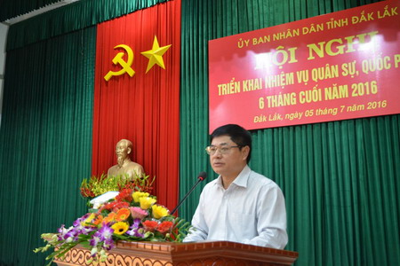 Phó Bí thư Thường trực Tỉnh ủy Phạm Minh Tấn phát biểu chỉ đạo Hội nghị.