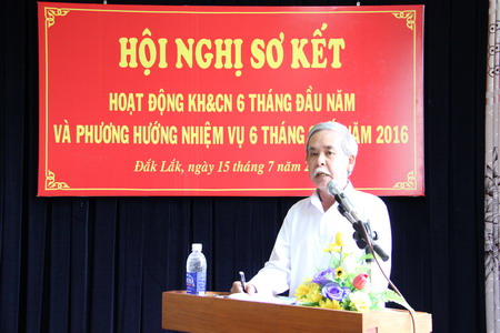 Ông Phạm Thanh Liêm – Giám đốc Trung tâm Thông tin và Thống kê KH&CN, phất biểu đóng góp ý kiến tại Hội nghị