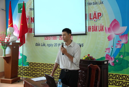 Ông Lê Đăng Pha – Phó Giám đốc TTUD, Chủ nhiệm nhiệm vụ báo cáo kết quả thực hiện