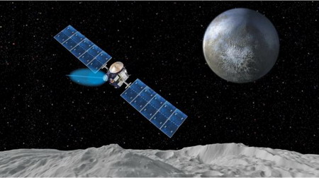 Tàu thám hiểm vũ trụ Dawn của NASA sẽ bay xung quanh tiểu hành tinh có thể có sự sống Ceres trong năm 2015 tới. Ảnh minh họa