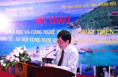  Ông Trần Quốc Khánh  - Thứ trưởng Bộ Khoa học và Công nghệ - phát biểu khai mạc Hội thảo