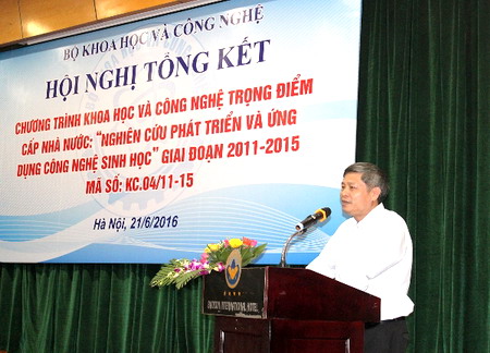 Thứ trưởng Bộ KH&CN Phạm Công Tạc đánh giá cao những kết quả cũng như đóng góp của Chương trình. 