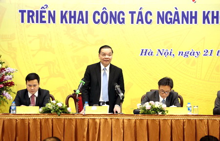 Bộ trưởng Bộ Khoa học và Công nghệ Chu Ngọc Anh phát biểu tại Hội nghị